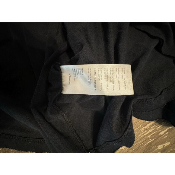 We The Free People XS Black Round Hem Flutter Sleeve Scoop Round Hem T-Shirt - Picture 8 of 9